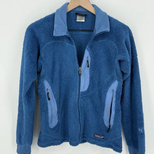 Patagonia Blue Fleece Ski Jacket